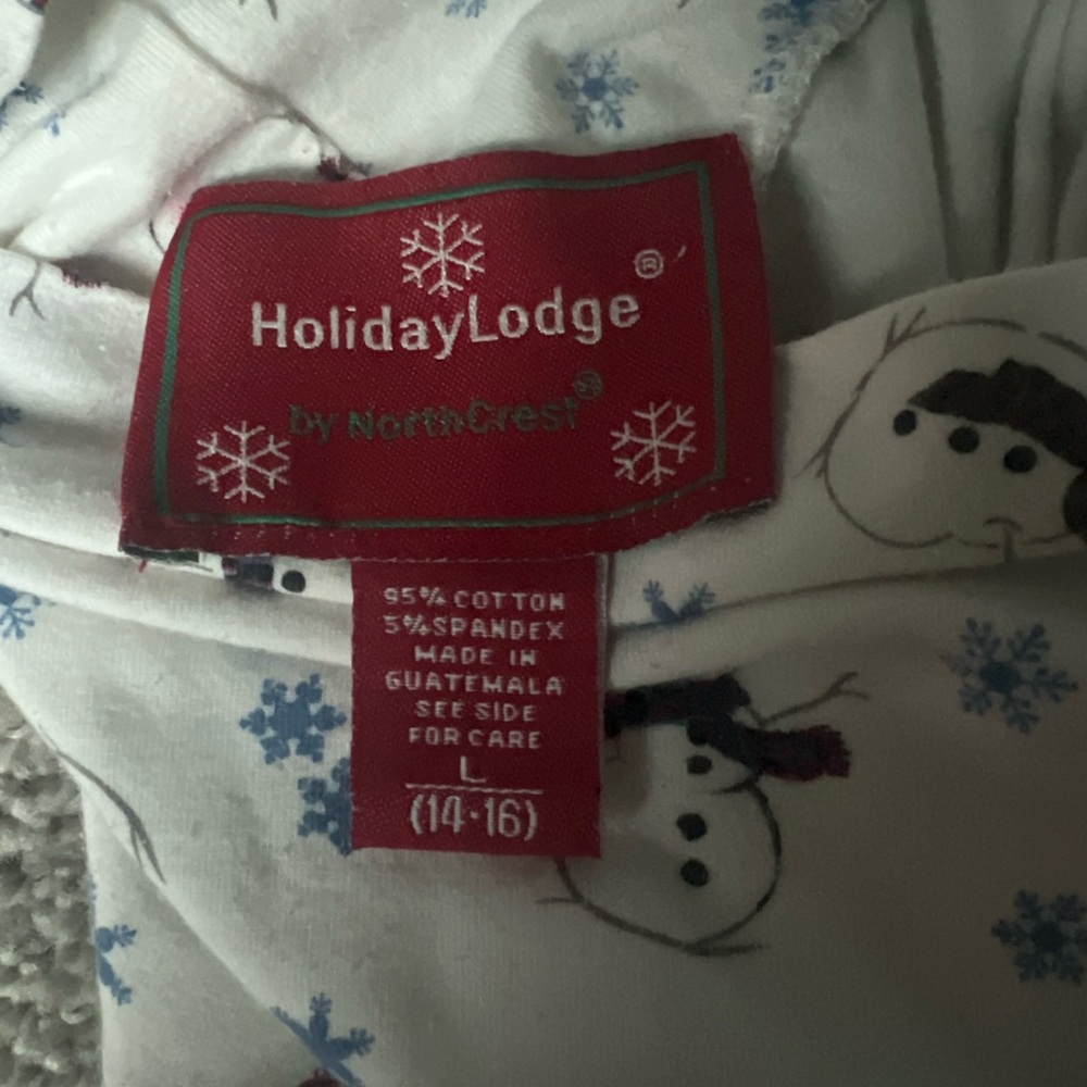 NorthCrest Woman’s Large (14-16) Snowman Print Turtleneck Long Sleeved Top - Picture 3 of 4